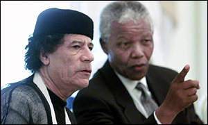 Evil has no specific colour, Mandela and Gaddafi