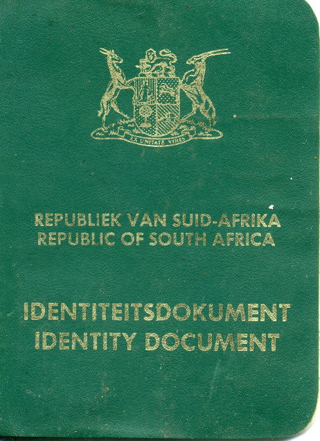 South African ID Book.